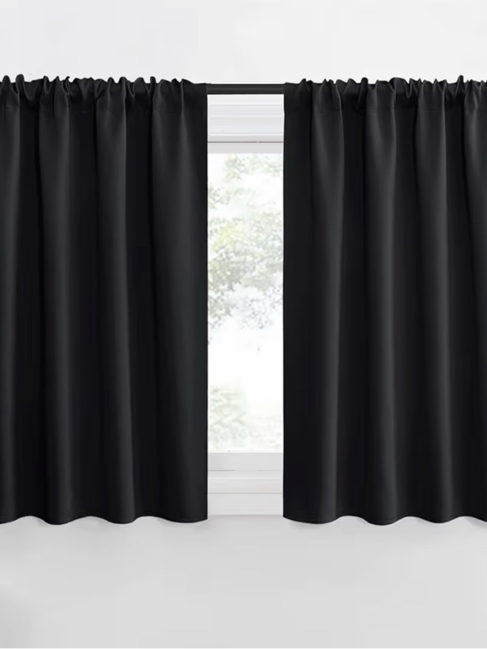 Black Thermal Blackout Window Curtains - Home Accents - 36 inch - 2 panels